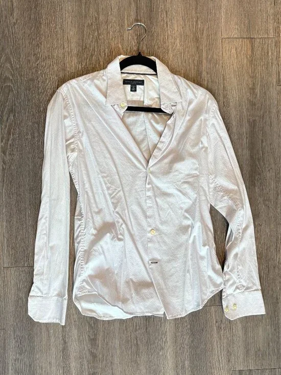 Banana Republic Slim Fit Dress Shirt - Purple and White Floral - XS - Picture 2 of 3